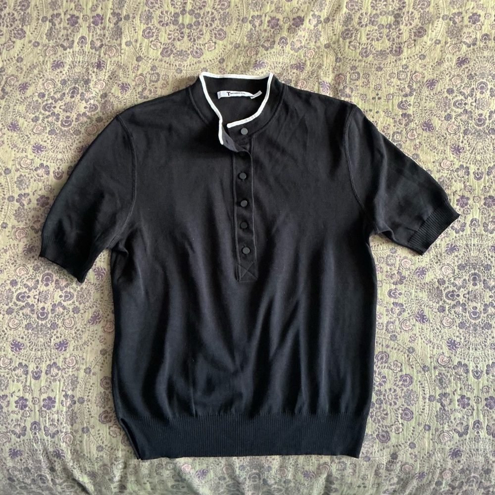 T by Alexander Wang Black Knit Crop Top Size S